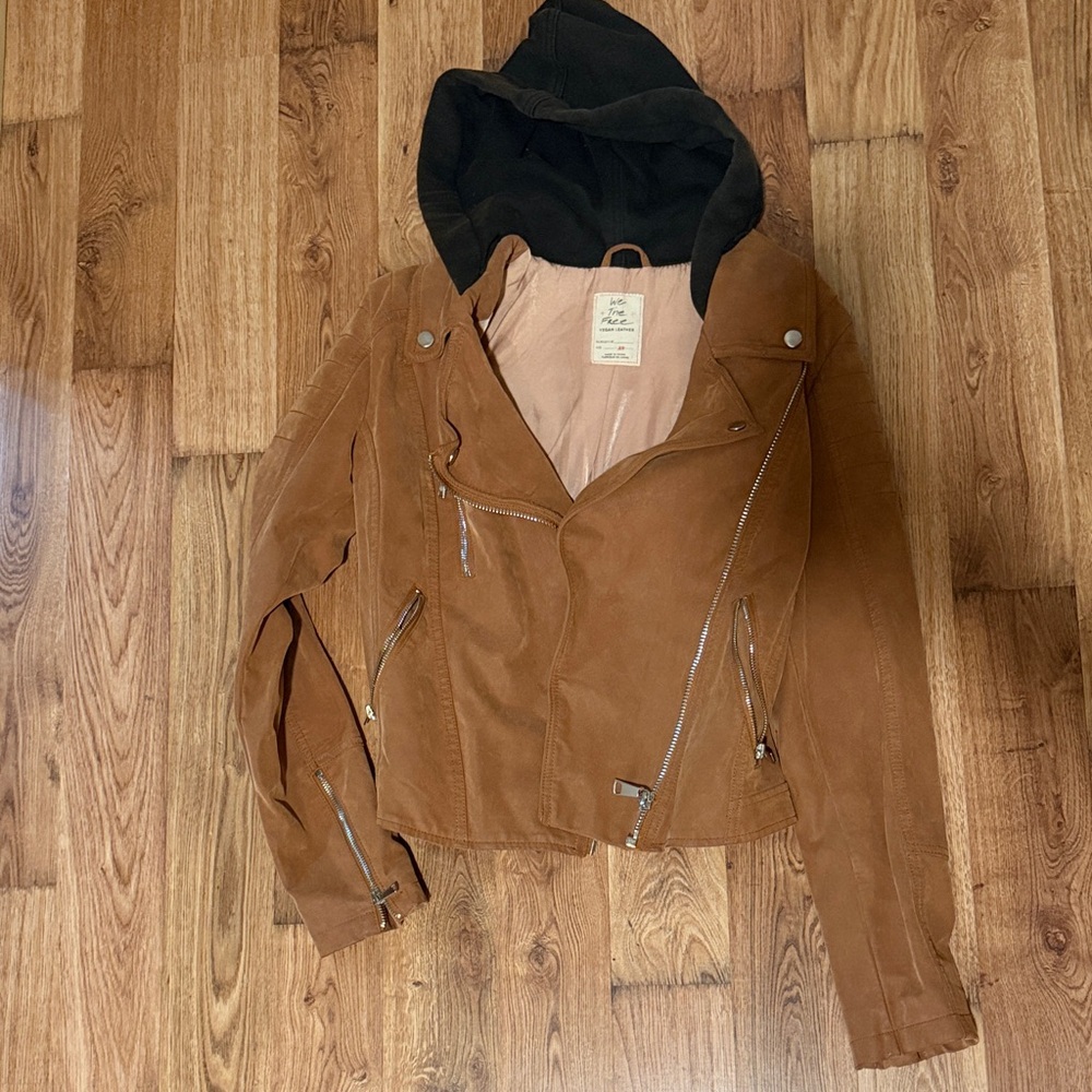 Free People Suede Jacket with Hood